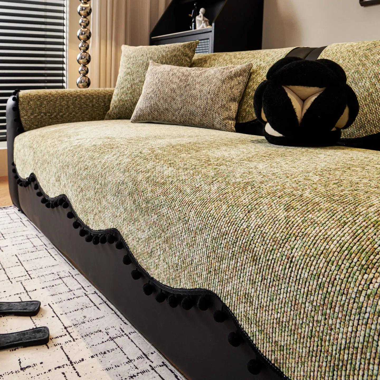 

Chenille Sofa Cover Anti-cat Scratch Four Seasons Universal Sofas Covers for Living Room Anti-Slip Couch Cushion Funda Sofá A 70x70cm 1pc