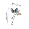 Vintage Butterfly Tassel Brooch Metal Banquet Clothes Metal Pin Zircon Luxury Badge Pin  Girls