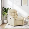 Vidaxl Foldable Armchair, Cream, Fabric Upholstered