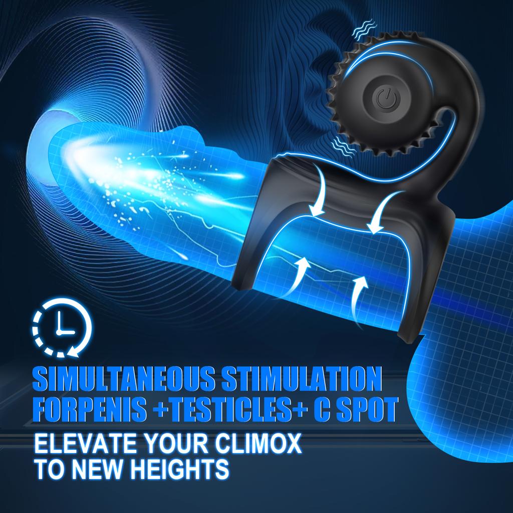 Penis Ring Vibrator Couple Vibrator Delay Ejaculation  Adult Sex Toys for Enhanced Erection Long Lasting Firmness Adult Sex Toys for Men or Couples