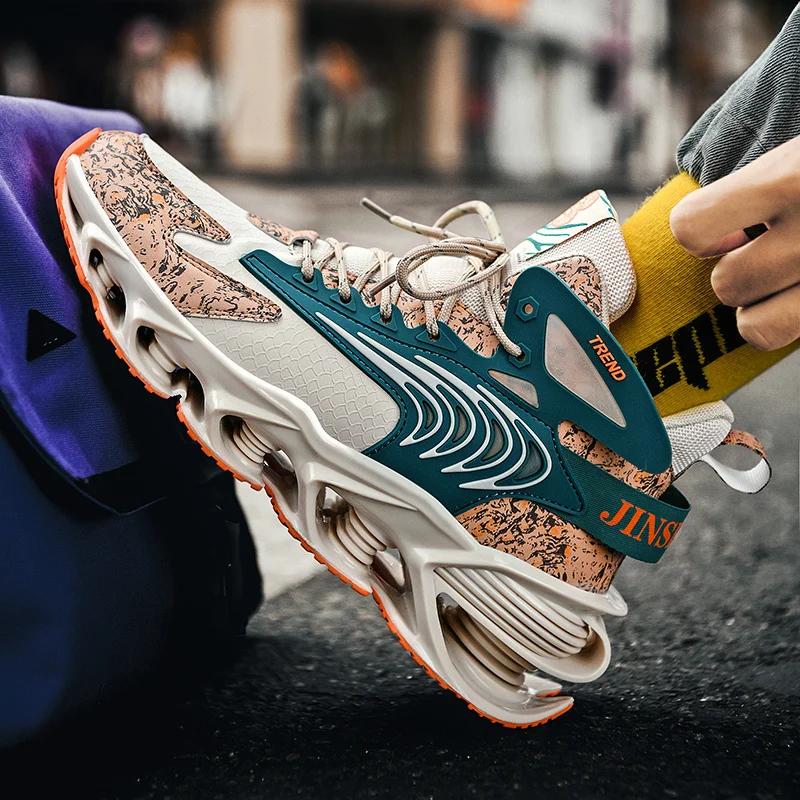 Herresko Joggesko Herre tenis Luksussko Herre casual Trainer Race Pustende mote loafers løpesko for menn