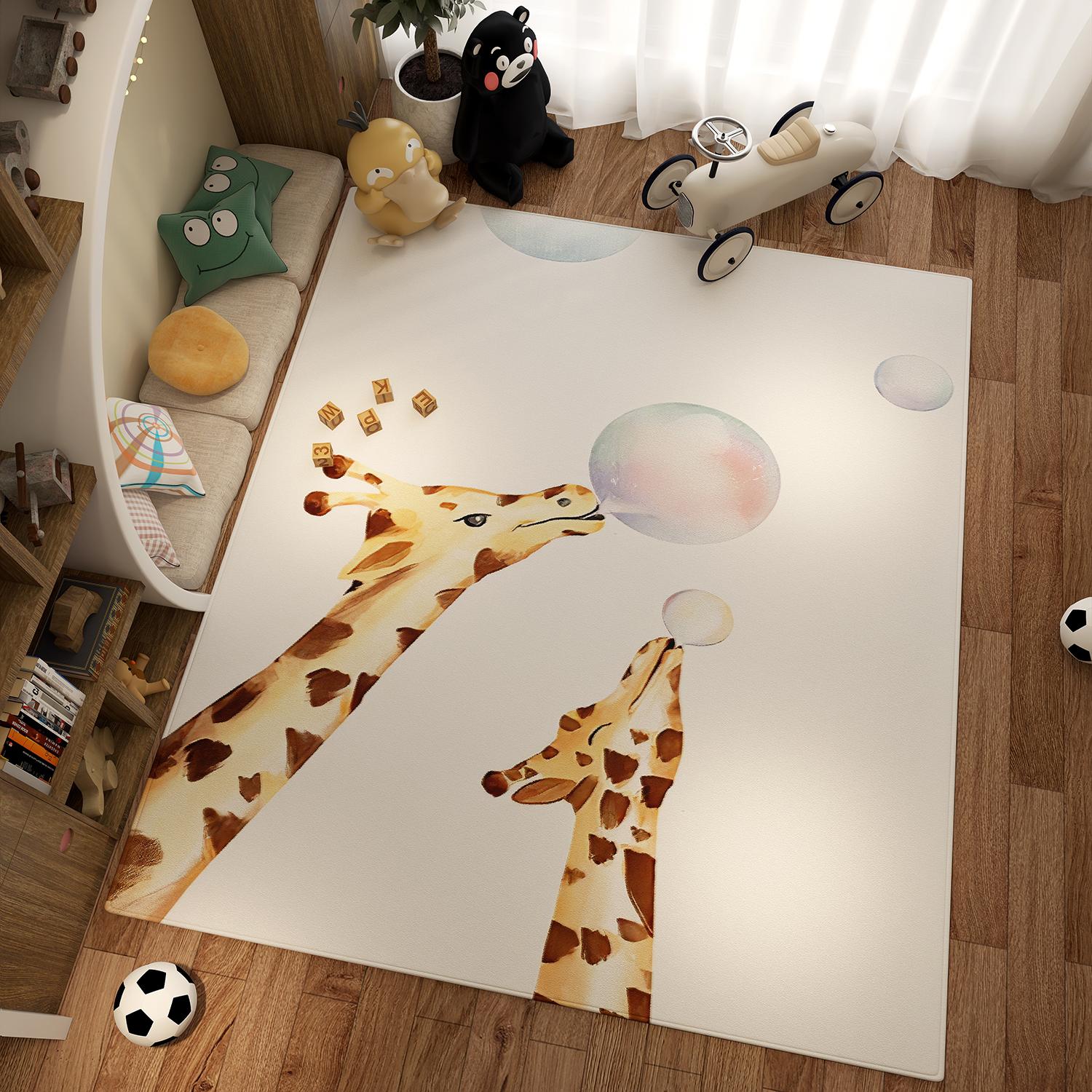 

Cartoon Style Rugs for Bedroom Large Area Living Room Decoration Anti-slip Carpet Thick Plush Children s Floor Mat Home Soft Rug 80*120cm