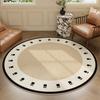 Light Luxury Carpets for Living Room Thick Plush Study Floor Mat Cream Style Bedroom Decor Round Carpet Fluffy Soft Bedside Rug