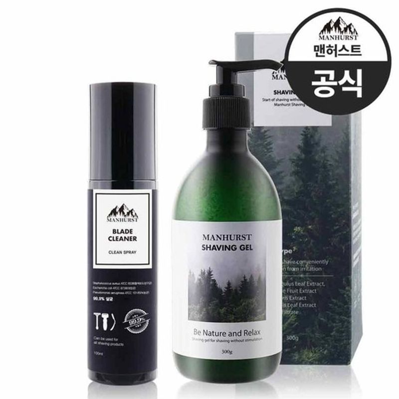 Manhurst Blade Cleaner 100ml + Shaving Gel 300ml