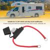 8AWG Fuse Holder Waterproof Fuse Holder PVC + Copper 30cm 12-24V Vehicle Marine Circuit Change Waterproof Cover Design