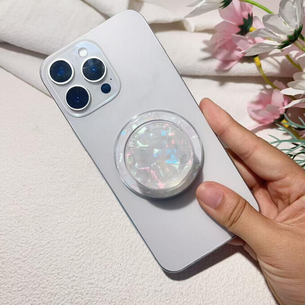 Luxury Glitter Coloful Round Magnetic Holder Grip Tok Griptok Phone Stand Holder Support For Iphone 16 For Pad Magsafe Smart Tok