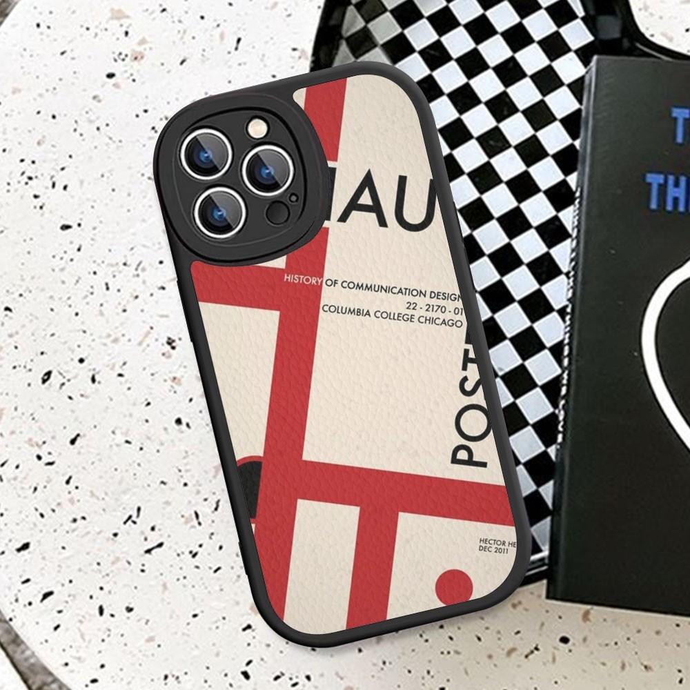 Geometric Bauhaus Art Phone Case Hard Leather For IPhone 16 15 14 13 12 Mini 11 14 Pro Max Xs X Xr 7 8 Plus Fundas