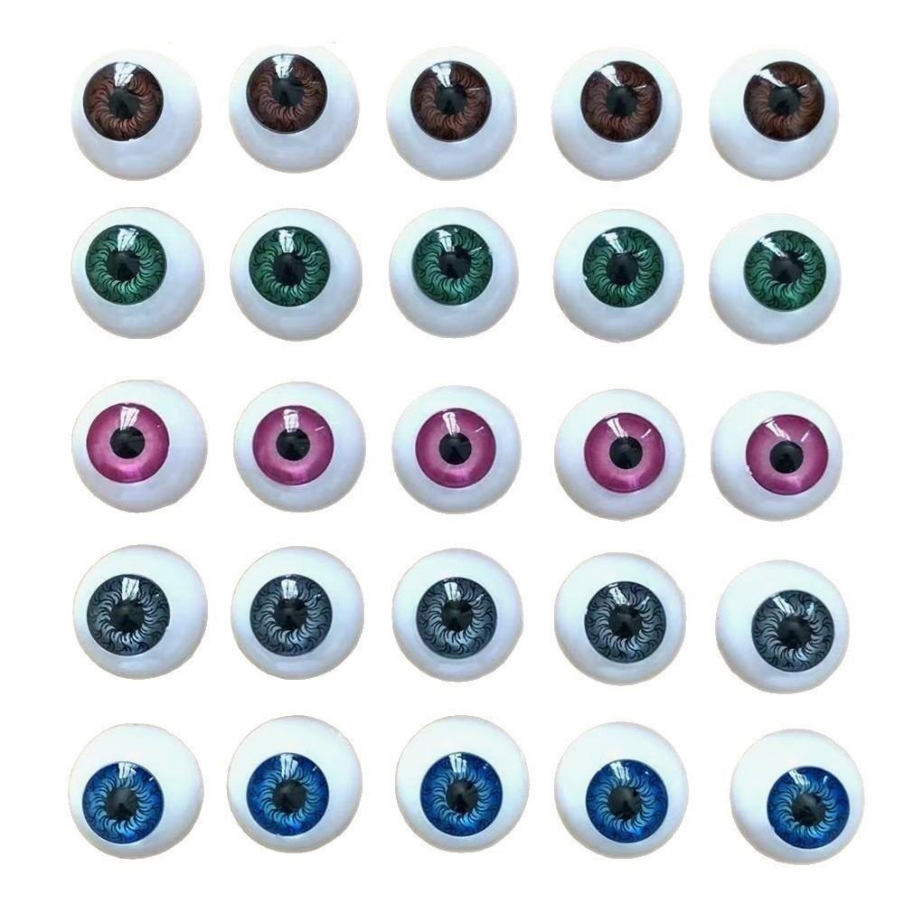 50pcs 12mm Doll Round Eyes Handmade Simulation Ceramic Eye Accessories Funny Doll Safety Eyes