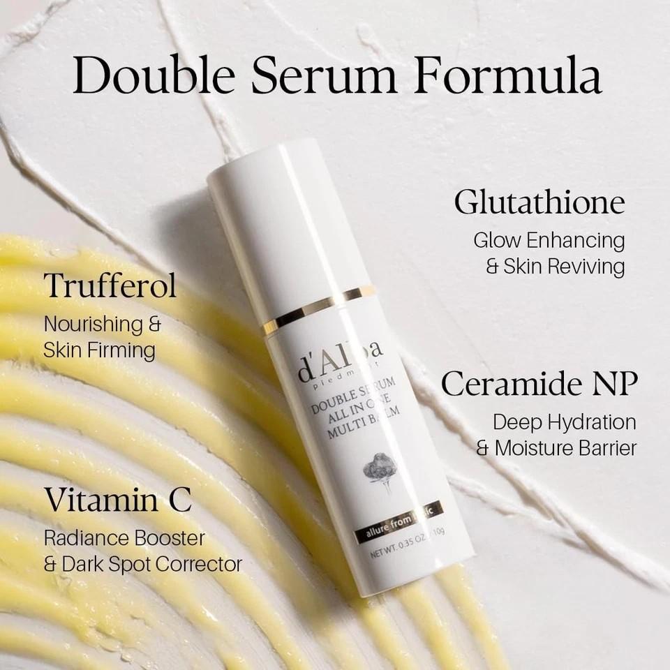 D'Alba Piedmont Italienischer Weißer Trüffel Doppelserum All-in-one Multi-Balsam (10 g)