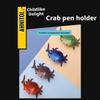 Crab Weightlifting Pen Holder Desk Organizer Eco Friendly Material Multi Functional Gift for Office Home Study