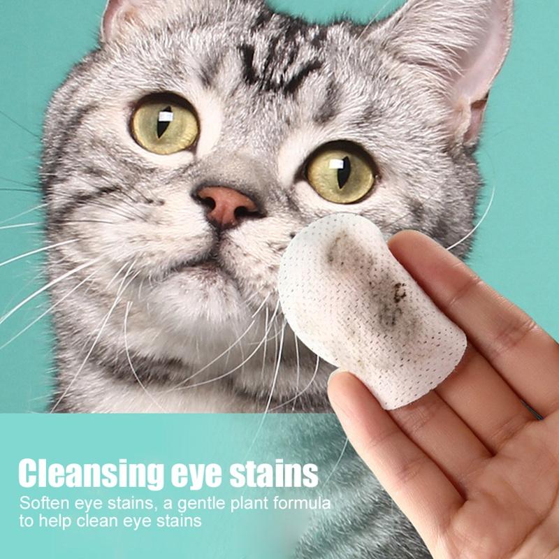 Pets Eye Wipes, Wet Wipes for Cats and Dogs, Universal Smokeless Wipes, Cleaning Products, 130 Canned Wipes