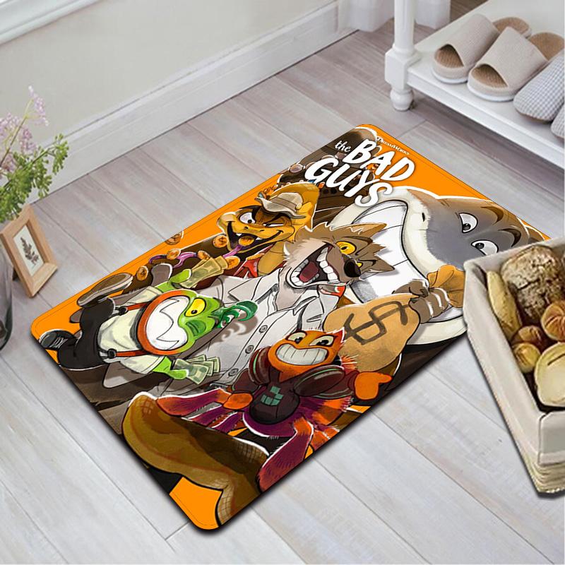 The Bad Guys Theme Rug Floor Mat for Living Room or Bedroom Soft and Comfortable Carpet a Gift for Birthday and Holiday.
