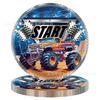 Monster Truck-Themed Kids' Party Decorations: Paper Plate Set, Disposable Birthday Tableware, Race Car Plates, and Themed Decor Props