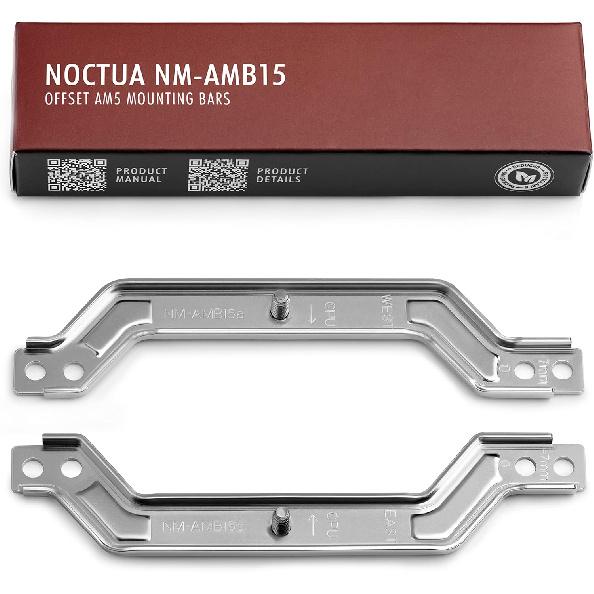 Noctua NM-AMB15, Offset AMD AM5 Mounting Bars for Improved Cooling Performance (Silver)