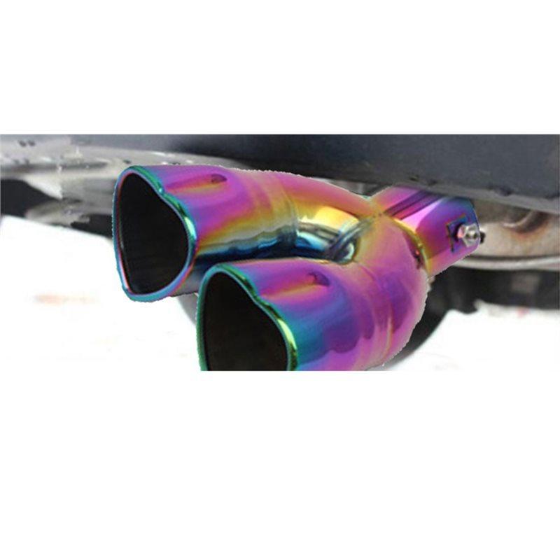 Universal Heart Shaped Car Exhaust Tail Pipe Muffler 63 Mm Heart Edge Car Stainless Steel Outlet Muffler Tip Pipe