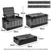 Cutie de depozitare în aer liber de 60 L Cutie de depozitare pliabilă Accesorii de camping pentru vehicule Accesorii pentru mașini Cutie de depozitare îngroșată