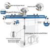 Baimingyang IBC Ton Barrel Pneumatic Paint Agitator Mixer CN plug (adapter included)