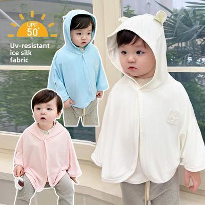 Mantellina Traspirante in Seta Ghiaccio per Bambini con Protezione Solare, UPF 50+, Indumento Estivo per Bambini Piccoli