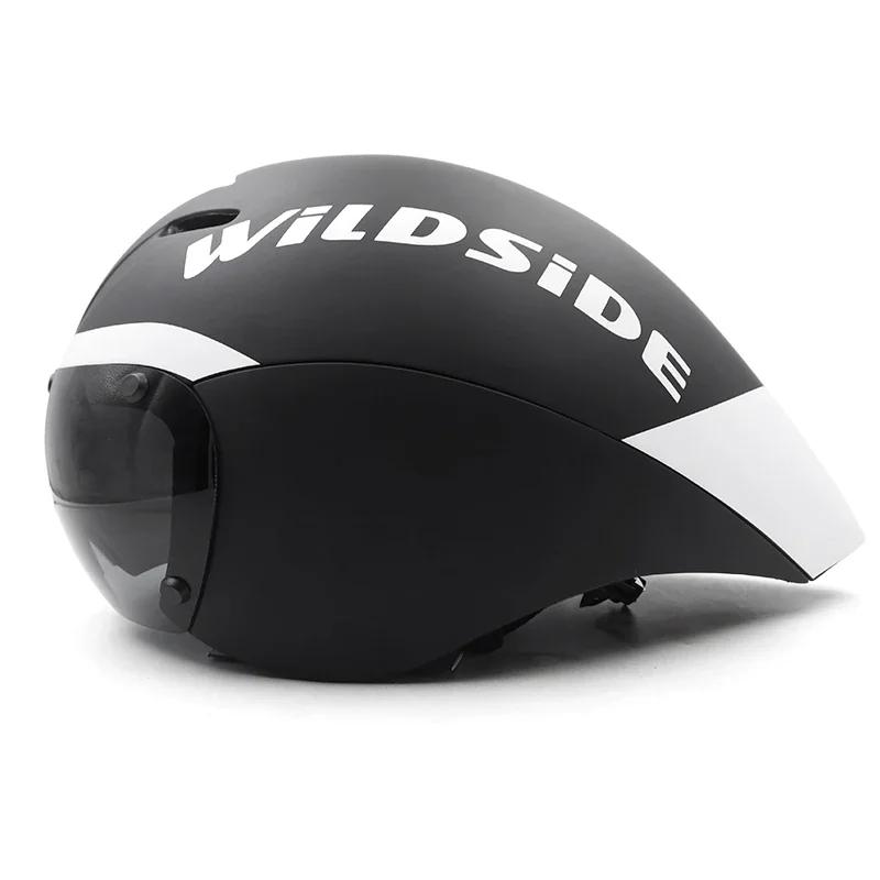 Tt Cycling Helmet Lens Goggles Triathlon Tri Aero Road Bike Helmet Timetrial Race Bicycle Helmet Men Casco Ciclismo Auto Accessories