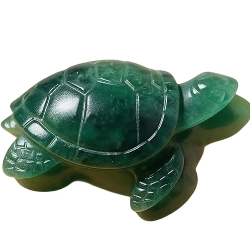 Turtles Pocket Hug Tokens Green Fluorite Turtles Statue Bring Wisdoms Calm the Spirit Keepsakes Happy New Years Gift