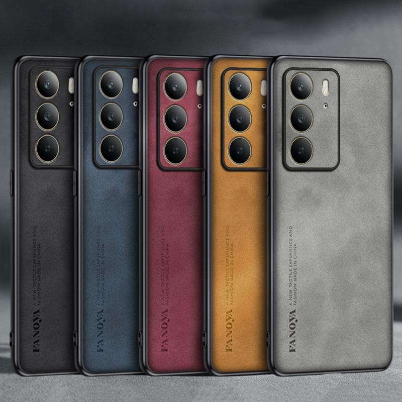 For Realme C75 Case Luxury PU Leather Phone Case For Realme C75 RealmeC75 Back Cover Matte Silicone Shockproof Full Protection