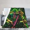 Zoros Vintage Tattoo Ornament Art Flannel Blanket Autumn Warm Throw Blanket for Kids Living Room Comfortable Sofa Bed Cover