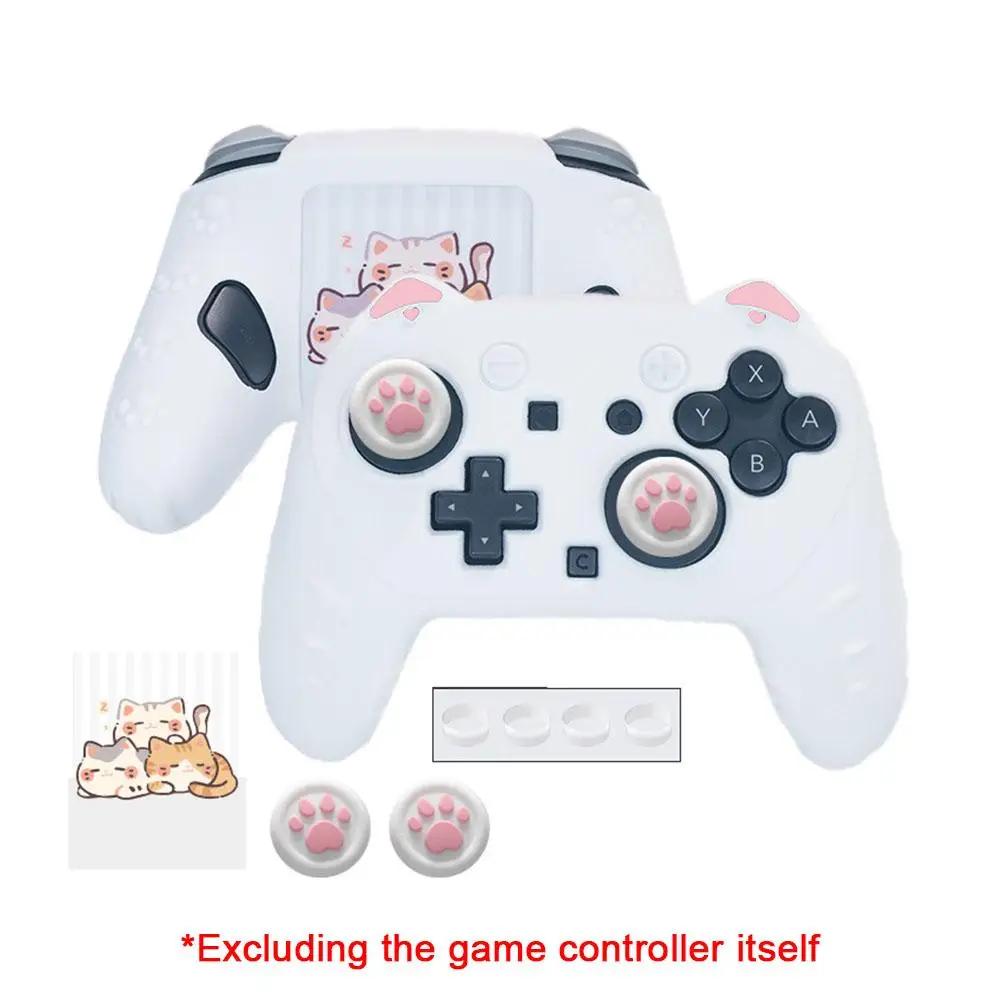 Cat Paw Silicone Soft Protector Sticker Rocker For Switch2 Cute Game Handle Shell Controller Thumb Stick Grip Cap Protector N8D9