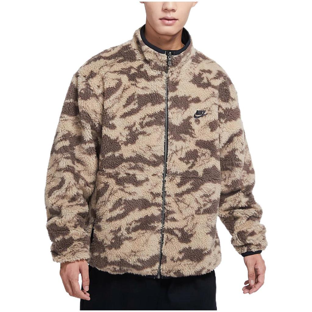 Nike Sportswear Club Fleece Plus Reversible Winterized Top Jacket Black/Sail Men Streetwear DQ4885-010