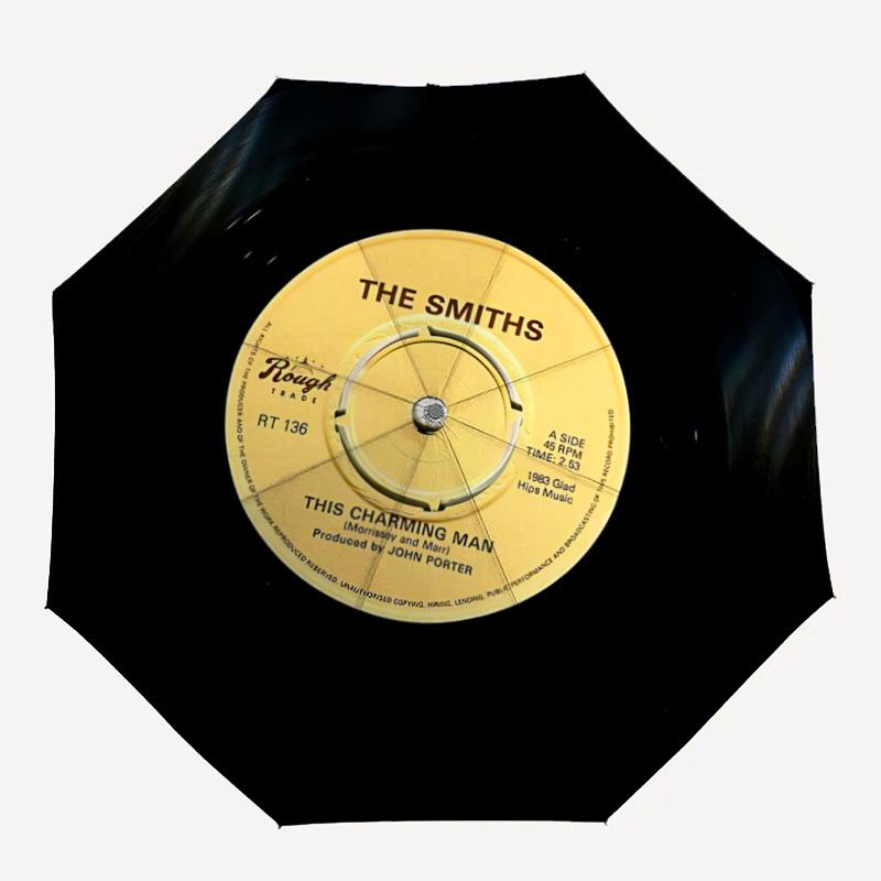 

1pc Vinyl record Automatic Open/Close Umbrella, Portable Folding Umbrella for Travel, Themed Events, It is suitable as a gift for various festivals, O