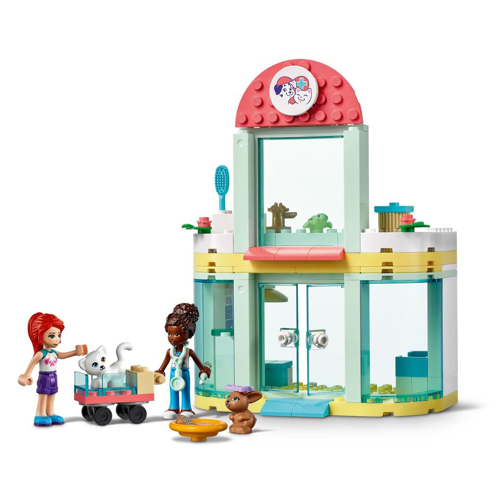 LEGO Friends מרפאה לחיות מחמד הארטלייק סיטי 41695 קוביות משחק מתנה בובת חיה לבנות בגילאי 4 ומעלה