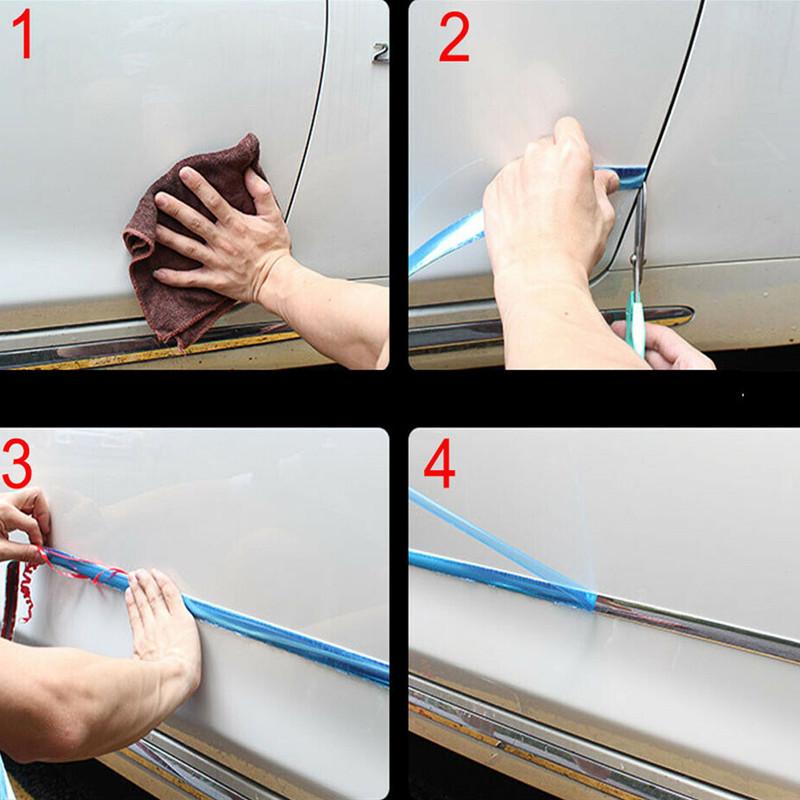 Car Chrome Strip Chrome Car Decoration Flexible Chrome Strip Universal Auto Self Adhesive Side Door Bright Strip Tape Stickers