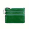 Porte-monnaie en cuir véritable pour femme, Mini pochette en peau de vache, Mini portefeuille avec chaîne
