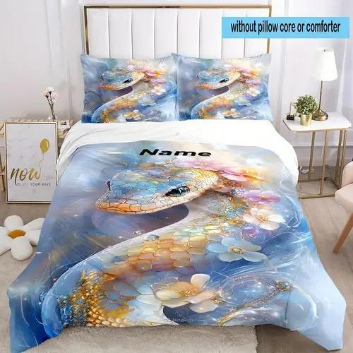 Snake Duvet Cover Duvet Cover With Snake Pattern Suitable For Children Kids And Adults Warm Soft Comfortable And Breathable