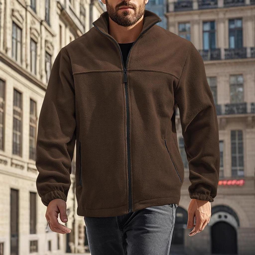 Neue Herren Fleece Polarfleece Jacke Frühling Herbst und Winter Outdoor Reißverschluss Stehkragen Jacke