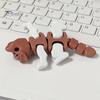 Warm Brown White Decor Articulated Dog Figurine, 3D Printed Cute Puppy with Movable Joints, Small Playful Figurine Colorful Desk Pet for Home Office,