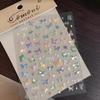 1PCS Butterflies Nail Pattern Y2K Sticker Shell Aurora Butterfly Nail Stickers Shiny 3D Nail Decals Decoration Art Supplies