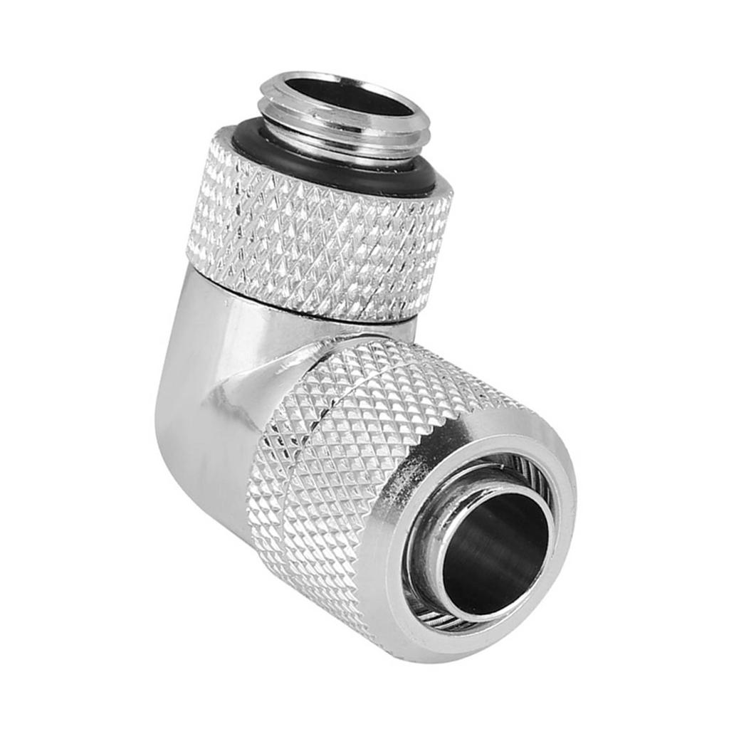 G1Celsius4 Thread Water Cooling Fitting Thin Tube 90 Degrees  Right Angle Elbow (Black)