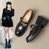 ZHR Women's Retro T-Strap Chunky Heel Loafers