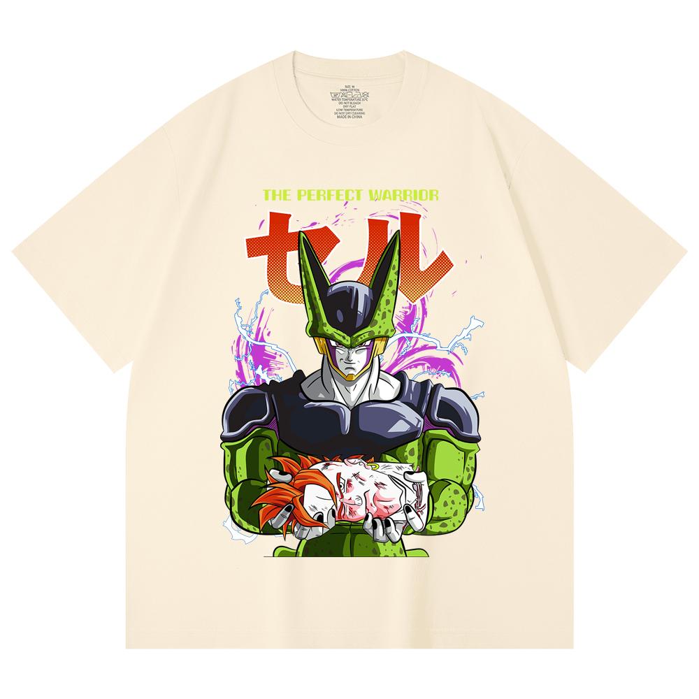

230 г/м² 100% хлопок Dragon Ball V46 Совершенный Селл Принт Унисекс Тяжелая Хлопковая Футболка XS абрикосовый
