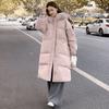 Padded jacket women's long model new padded jacket winter thickened large fur collar over the knee loose bread jacket padded jacket winter