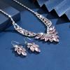 Women Party Wedding Dress Necklace Earrings Two-piece Jewelry Accessories