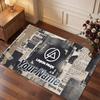 Linkin Park Personalized Crystal Velvet Carpet, Customized Name Text Soft Anti‑Slip Rug for Living Room Bedroom
