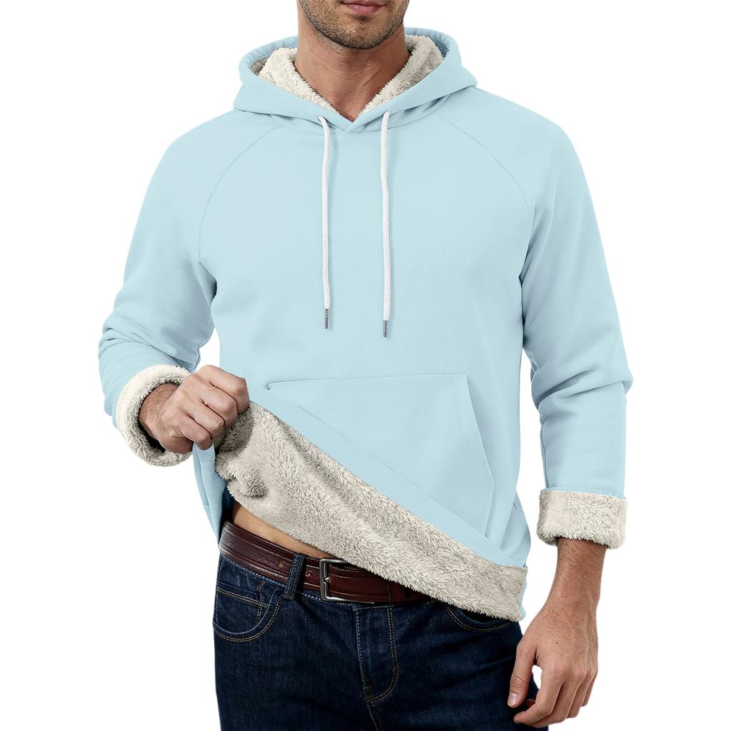 Men's Casual Long-Sleeve Fleece Hoodie With Pockets