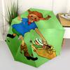 Pippi Longstocking Themed Travel Umbrella-8 Ribs Automatic Opening and Closing, Portable Folding Design, Compact and Stylish Umbrella Suitab