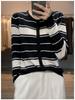 Women's Korean Striped Knit Cardigan - Loose, Thin, Long Sleeve, Round Neck, Spring/Autumn Fashion