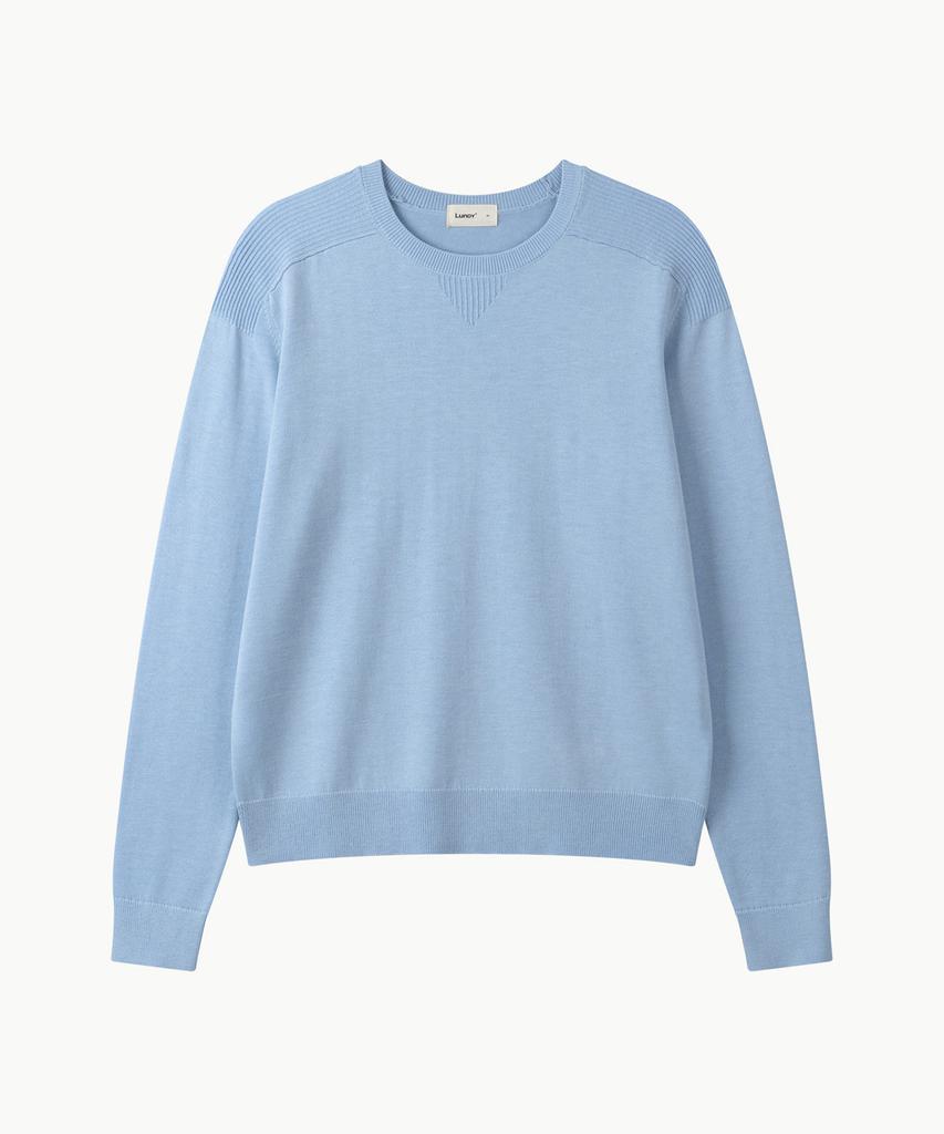 Leondi Arch Crewneck Round Knit - Sky Blue