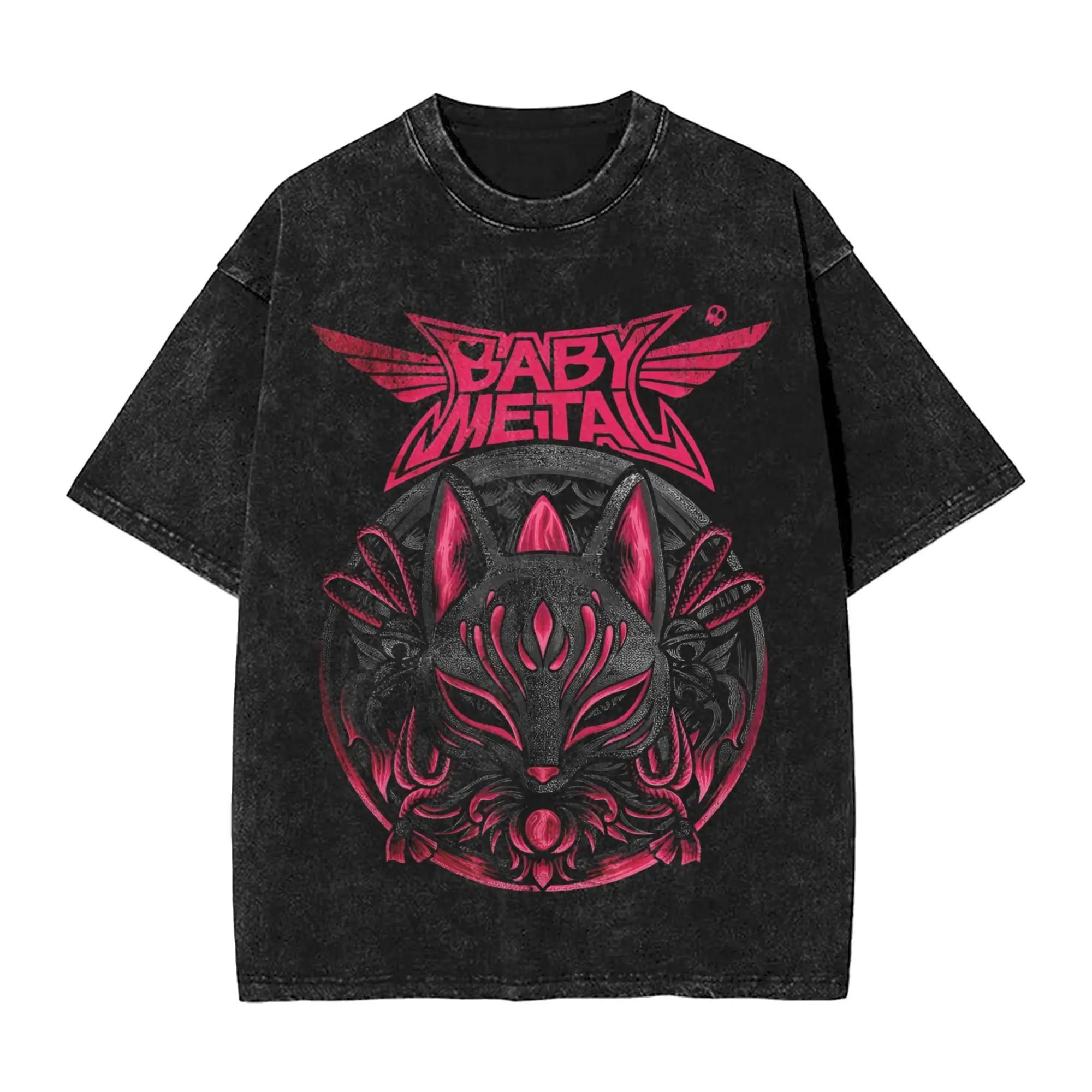 

Japan Band Hip Hop Babymetal Manga Style Fashion Graphic Print TShirt Men Women Loose Casual Cotton Tee Fashion Oversized Tops S