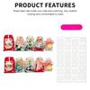 10PCS Christmas Artificial Nails with Duckbill Design Holiday Theme Press On Nails for Women Girls Festive Party Nail Art Decoration