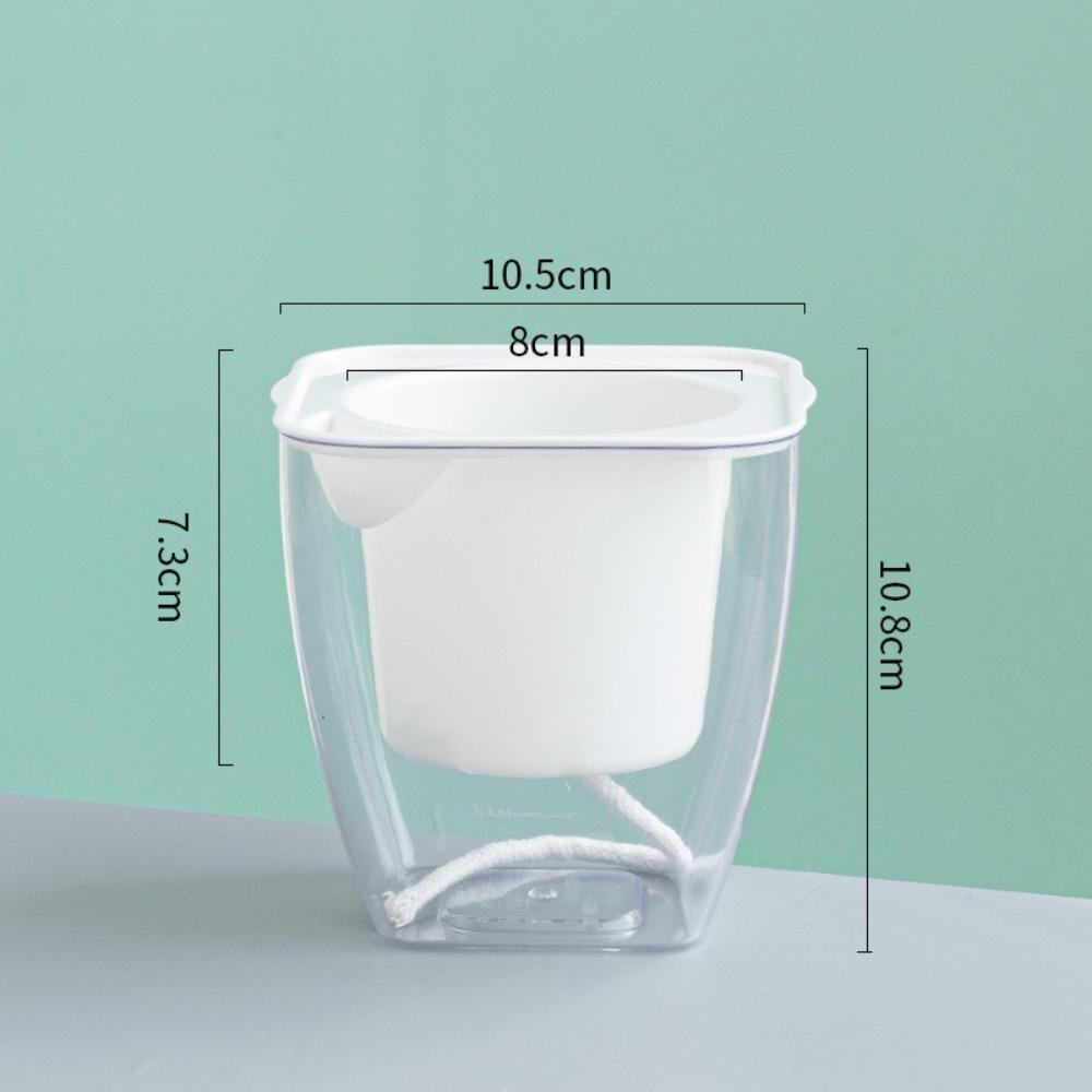 

Прозрачный гидропонный горшок для растений, водосберегающий настольный горшок, прочный цветочный горшок для дома S