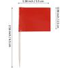 JBCD 200 Pcs Pure Red Blue Yellow and Green Flags Toothpicks 4 Soild Color Cupcake Toppers Decorations, Cocktail Toothpick Flag Cake Topper Picks